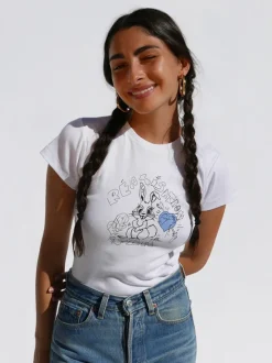 Cheap Bunny Tee - Blue Heart Women Tees