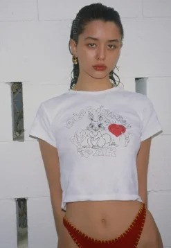 Online Bunny Tee - Red Heart Women Tees