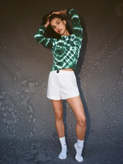 Hot Heart Long Sleeve Tee - Emerald Women Tees