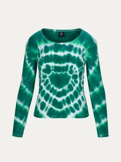 Hot Heart Long Sleeve Tee - Emerald Women Tees