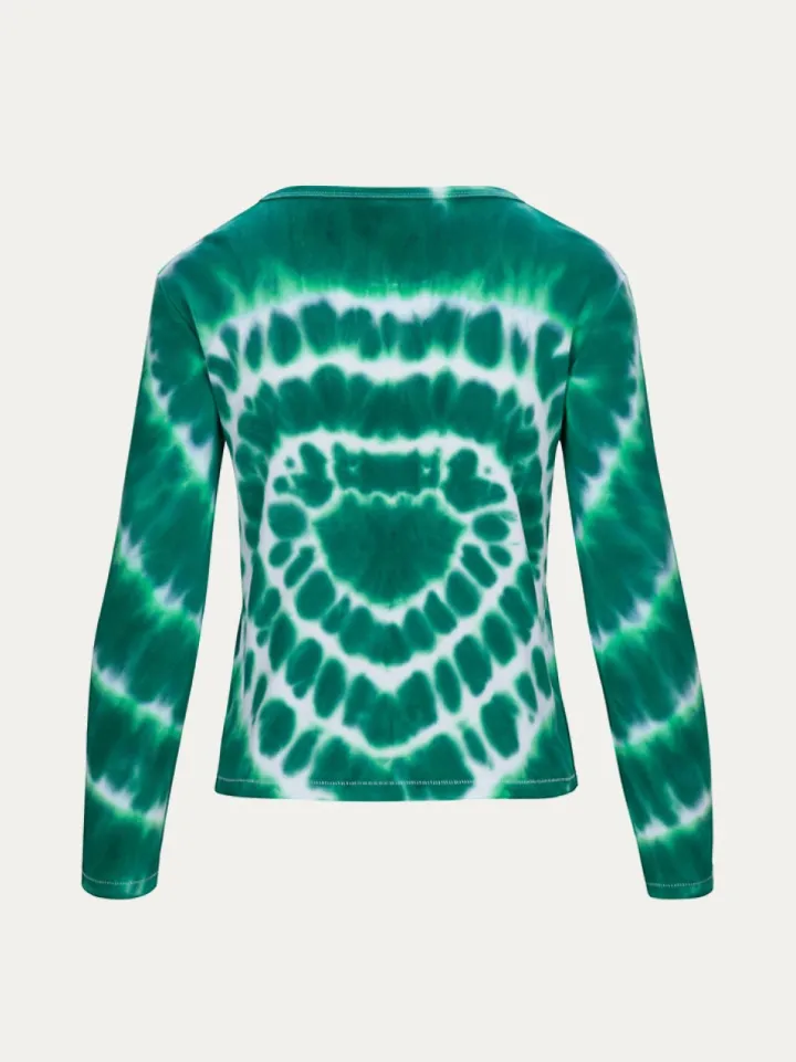 Hot Heart Long Sleeve Tee - Emerald Women Tees