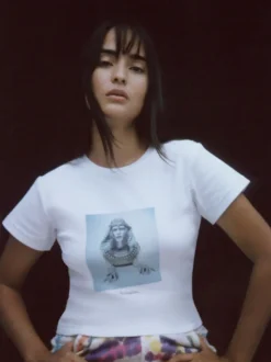 Clearance Hunky Dory Baby Tee - White Women Tees