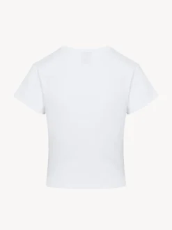 Fashion Owl Eyes Baby Tee - White Women Tees