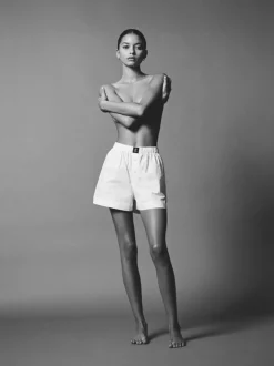 Hot Real Boxer Shorts - White Women Bottoms