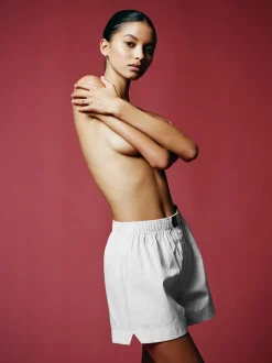 Hot Real Boxer Shorts - White Women Bottoms