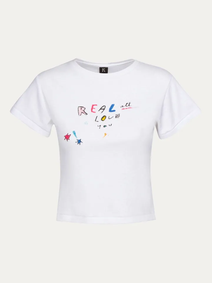 Discount Real Love Tee - White Women Tees