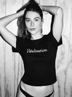 Sale Realisation Logo Tee - Black Women Tees