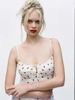 Shop The Alba - White Strawberry Women Dresses