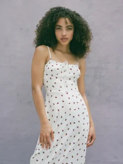 Shop The Alba - White Strawberry Women Dresses