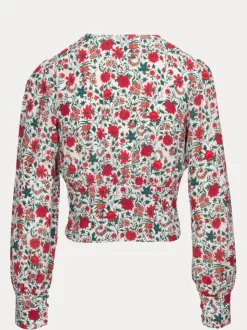 Cheap The Bennie - White Batik Floral Women Tops