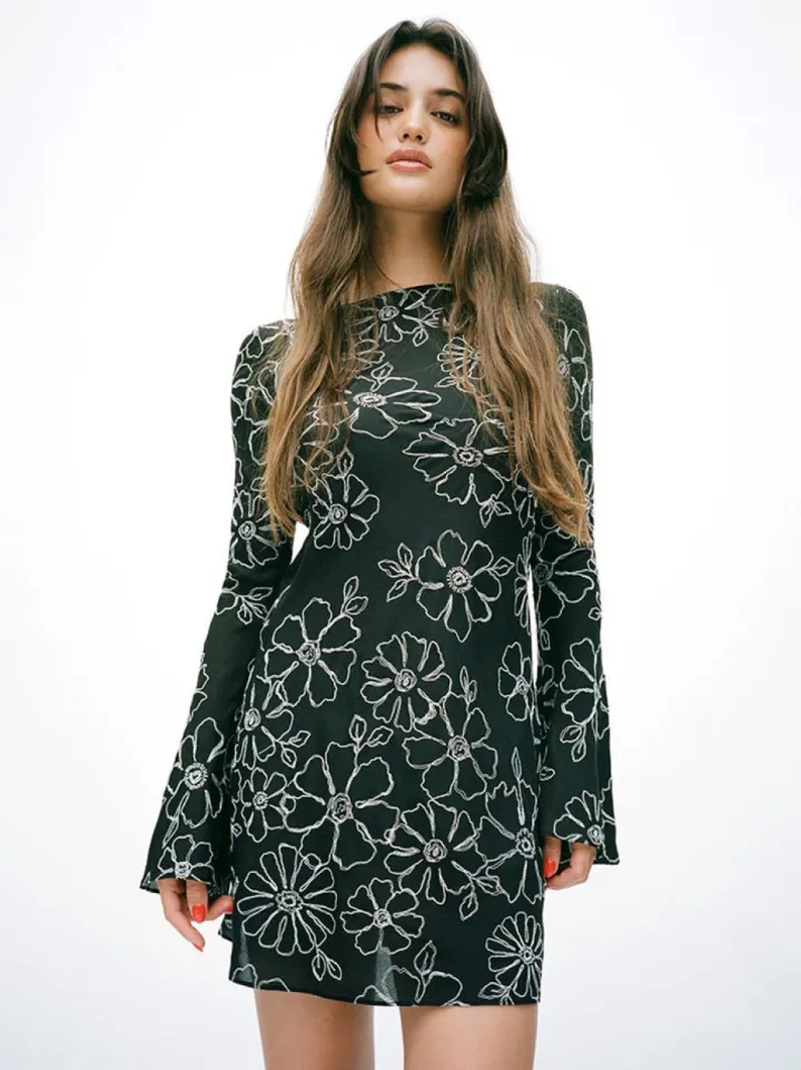 Discount The Brigitte - Embroidered Fleur Women Dresses