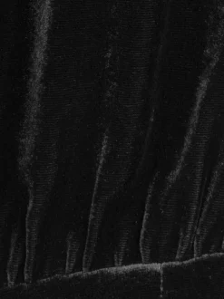 Fashion The Joni - Black Velvet Women Bottoms