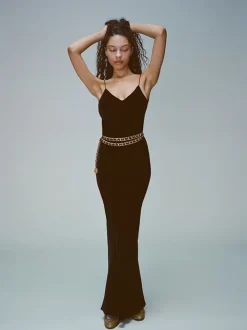 Fashion The Rachel - Black Velvet Women Dresses
