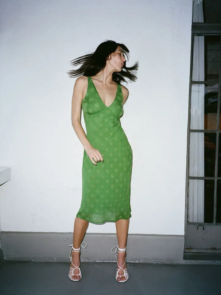 Best Sale The Yasmin - Moss Broderie Women Dresses